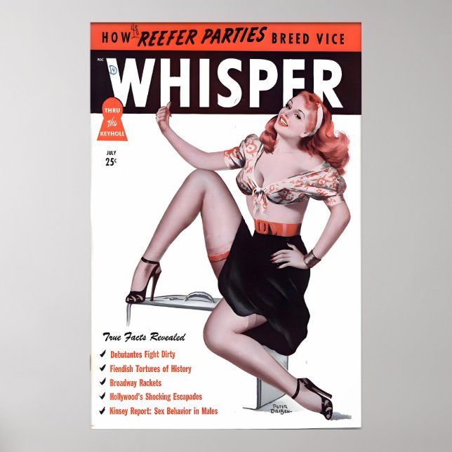 Affiche de pin-up des années 40 et toile : comment (Devant)
