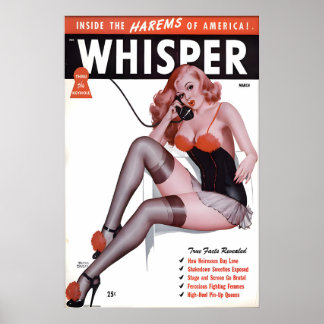 Affiche de Pin Up Girl des années 40 & Toile à l'i