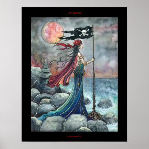 Affiche de pirate gothique laissée derrière - Art 