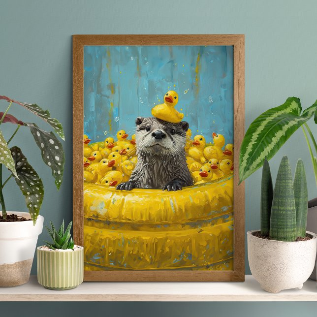 Affiche de Piscine Canard en Caoutchouc Loutre Drô (Créateur téléchargé)