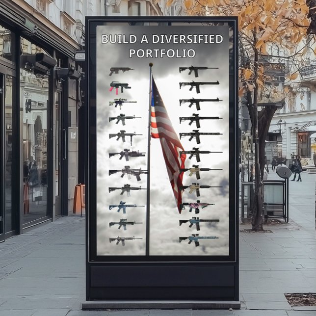 Affiche de pistolet de portefeuille diversifié (Créateur téléchargé)