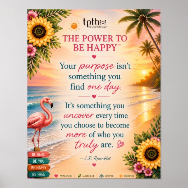 AFFICHE DE PLAGE À BUT ET INSPIRANTE (Devant)