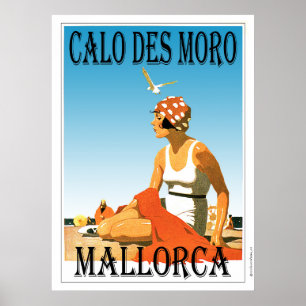 Affiche de plage de Calo des Moro Mallorca