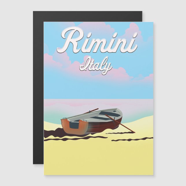 Affiche de plage de Rimini Italie (Devant / Derrière)