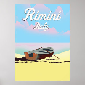 Affiche de plage de Rimini Italie