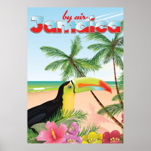 Affiche de plage de toucan jamaïcain