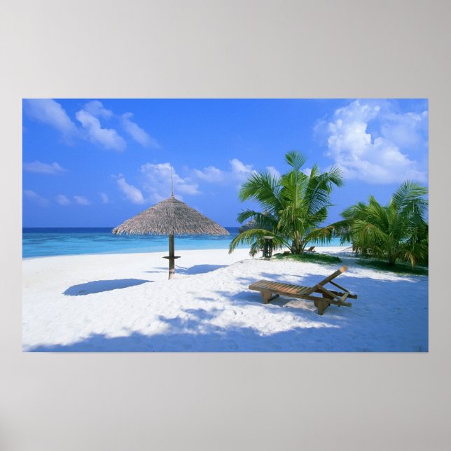 Affiche de plage paradisiaque (Devant)