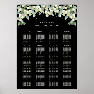 Affiche de plan de table de 20x28" 16 tables de 10