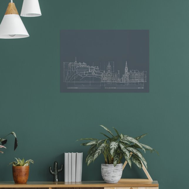 Affiche de plan de ville sombre (Salon 1)