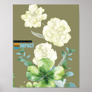 Affiche de plante à fleurs tropicales