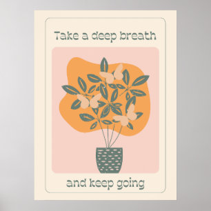 Affiche de plante papillon inspirante