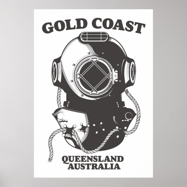 Affiche de plongée Gold Coast Queensland Australie (Devant)