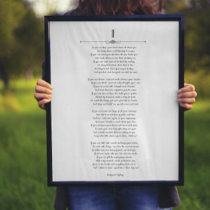 Affiche de poème IF Kipling