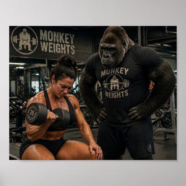 Affiche de poids de singe KEVIN (Devant)