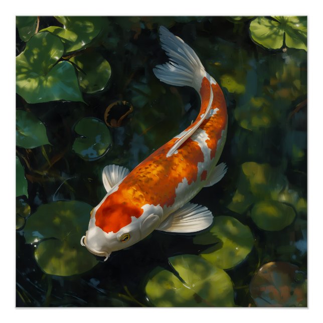 AFFICHE DE POISSON KOI (Devant)