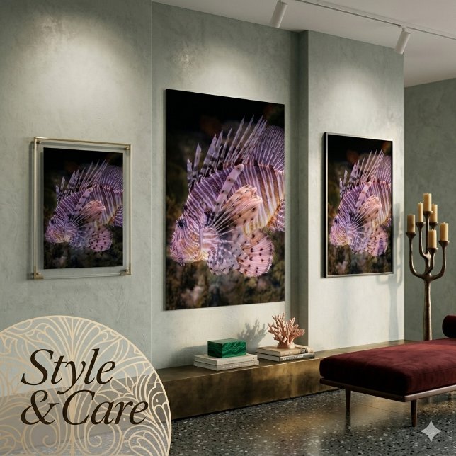 Affiche de poisson lion personnalisée sur le mur a (Lion Fish Wall Poster Custom Ocean Design)