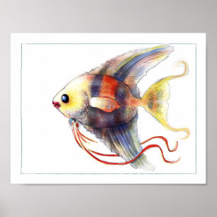 Affiche de poissons d'imaginaire : Angélique