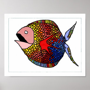 Affiche de poissons d'imaginaire : Tache