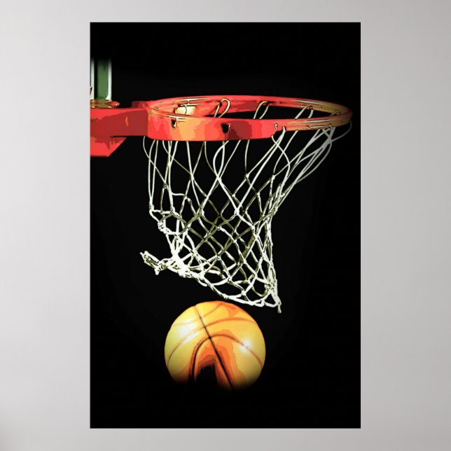 Affiche de porte de basketball Art moderne unique  (Devant)