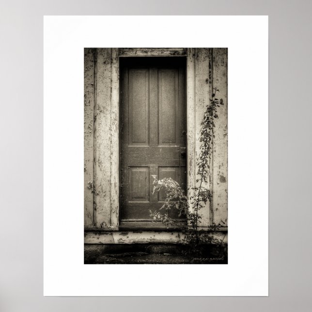 Affiche de porte de bâtiment abandonné rustique sé (Devant)