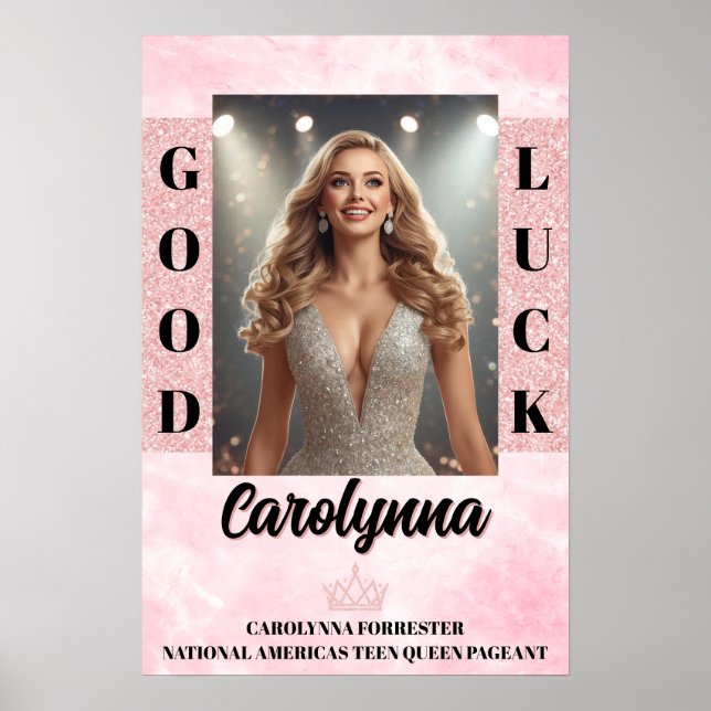 Affiche de porte de concours Rose Marbre Envoi Con (Devant)