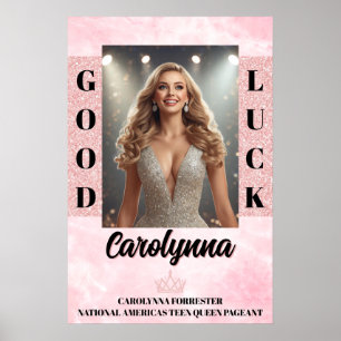 Affiche de porte de départ du concours Pink Marble
