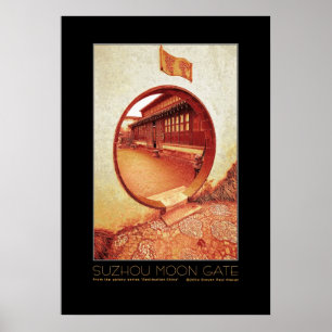 Affiche de porte de lune de Suzhou