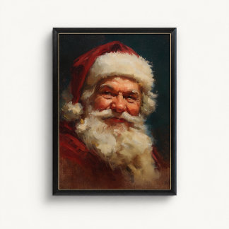 Affiche de portrait classique du Père Noël