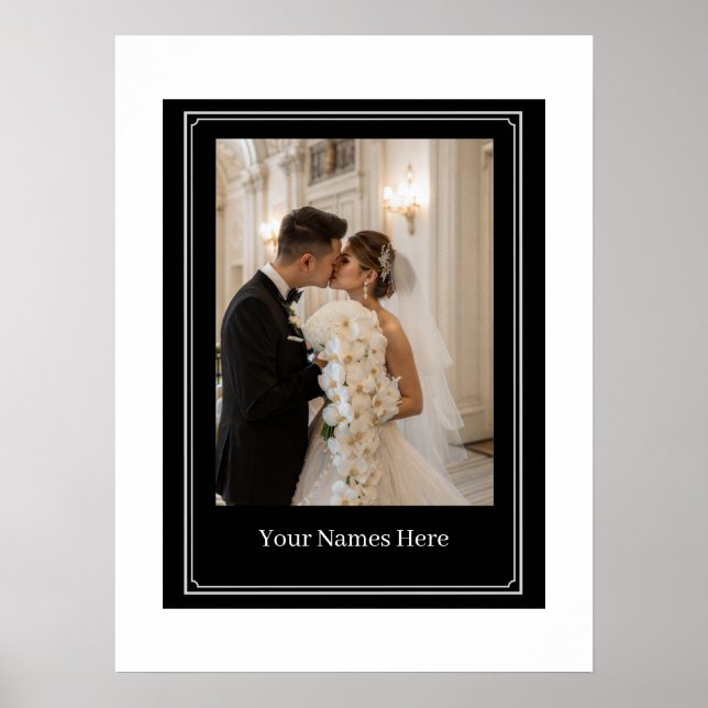 Affiche de portrait de mariage personnalisé (Devant)