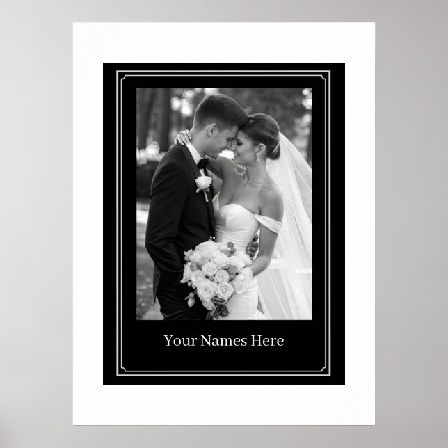 Affiche de portrait de mariage personnalisé (Devant)
