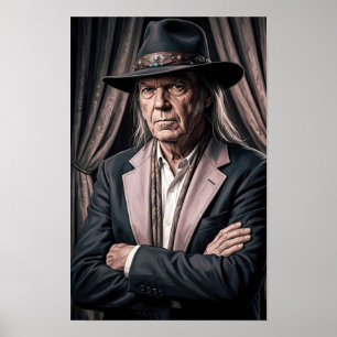 Affiche de portrait de rêverie western intemporell