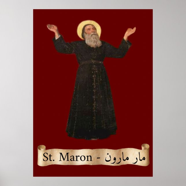 Affiche de portrait de taille d'église de St Maron (Devant)