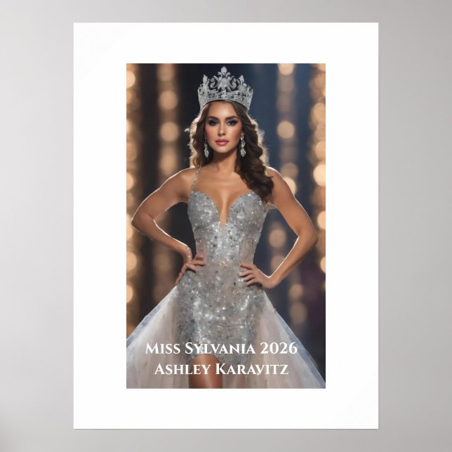Affiche de portrait personnel Miss Pageant (Devant)