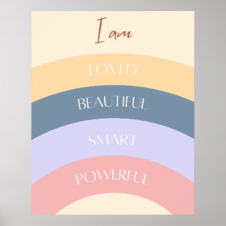 Affiche de Positives Affirmations de Soi Puissante