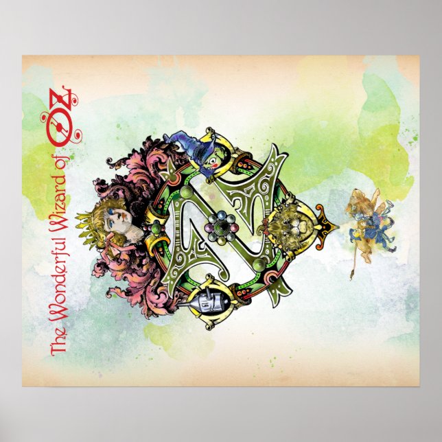 Affiche de poster aquarelle Classique de Wizard of (Devant)