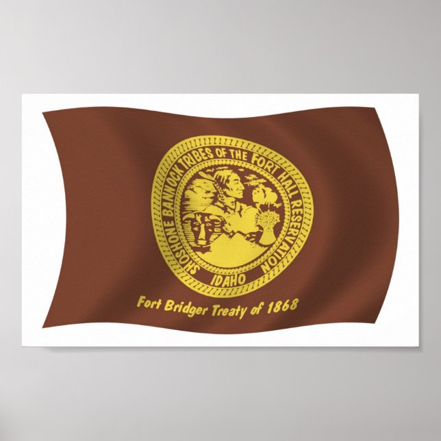 Affiche de poster du drapeau des tribus Shoshone B (Devant)