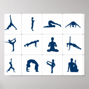 Affiche de postures de yoga