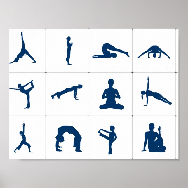 Affiche de postures de yoga (Devant)
