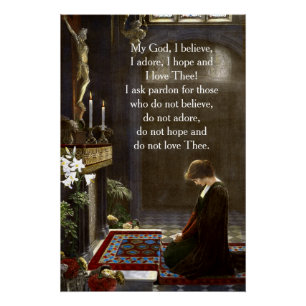 Affiche de prière de l'ange de Fatima