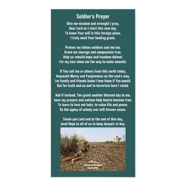Affiche de prière de soldat (Devant)