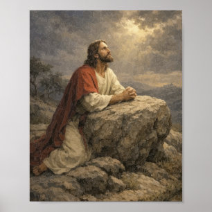 Affiche de prière Jésus à Gethsémani – Paisible