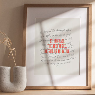 Affiche de prière St Michael l'Archange