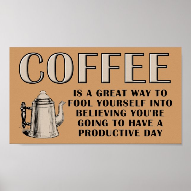 Affiche de productivité du café (Devant)