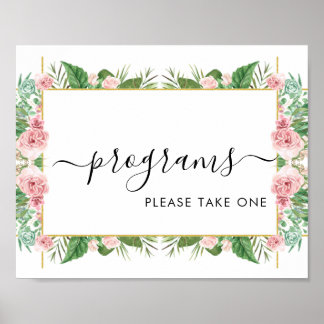 Affiche de programmes de roses, veuillez prendre u