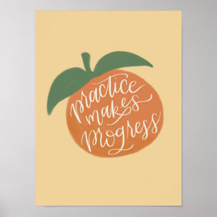 Affiche de progrès de la pratique