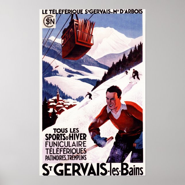 Affiche de promotion du téléphérique SNCF (Devant)