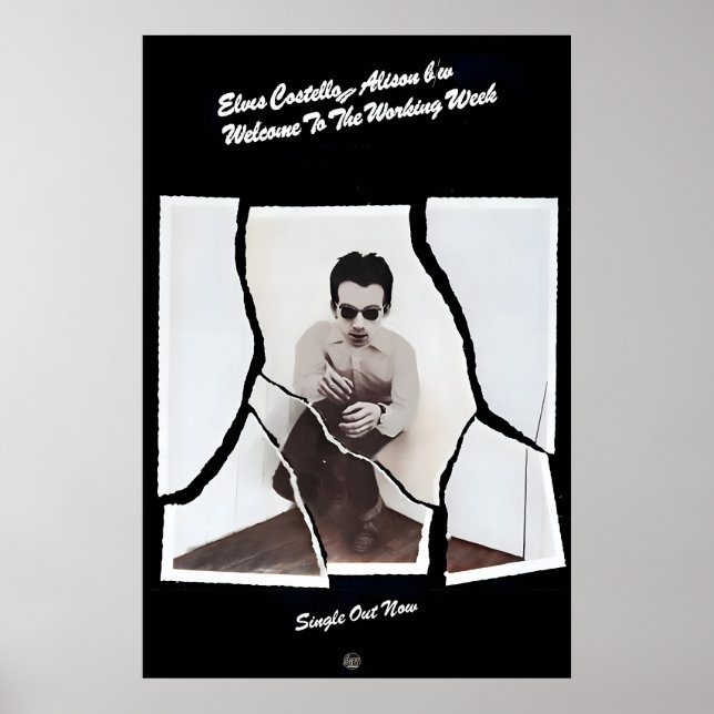 Affiche de promotion Elvis Costello 1977 Impressio (Devant)