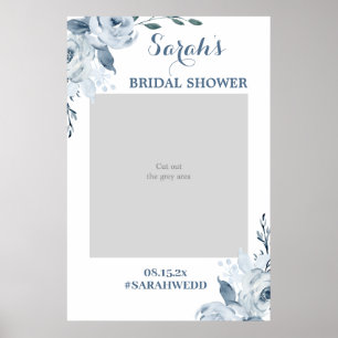 Affiche de Prop Photo de Fête de Mariage Bleu Pous