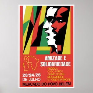 Affiche de propagande africaine des années 1970 Am
