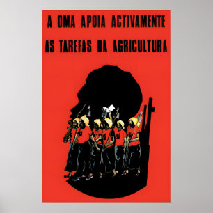Affiche de propagande africaine des années 1970 An